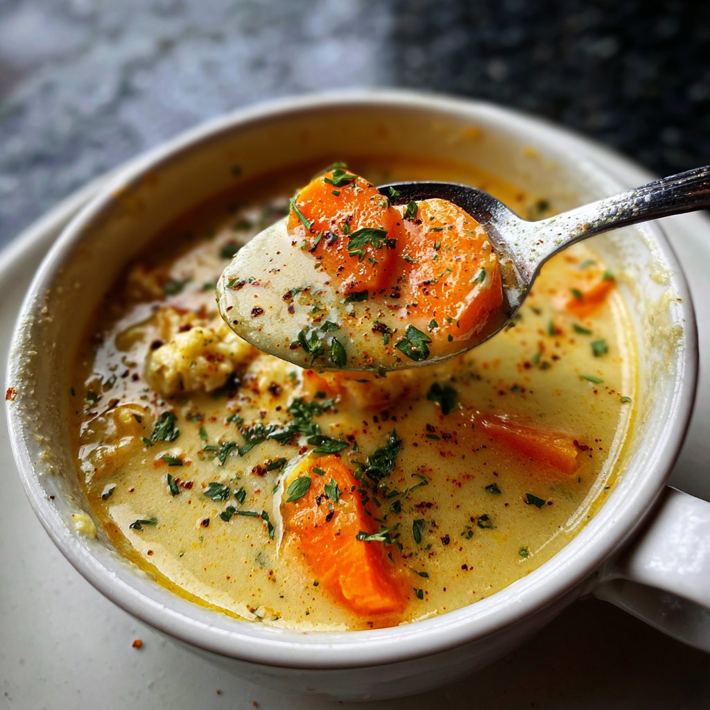 Blumenkohlsuppe mit Karotten