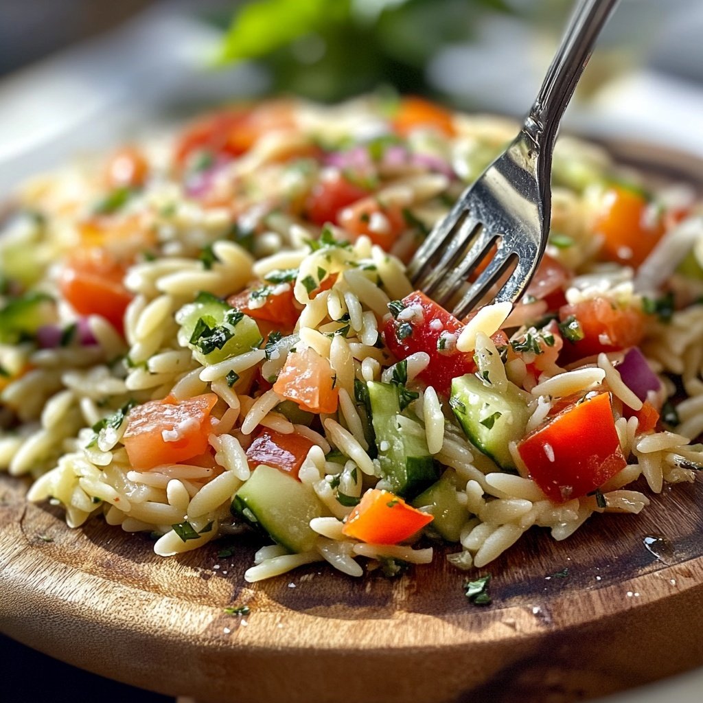 Italienischer Orzo Nudelsalat