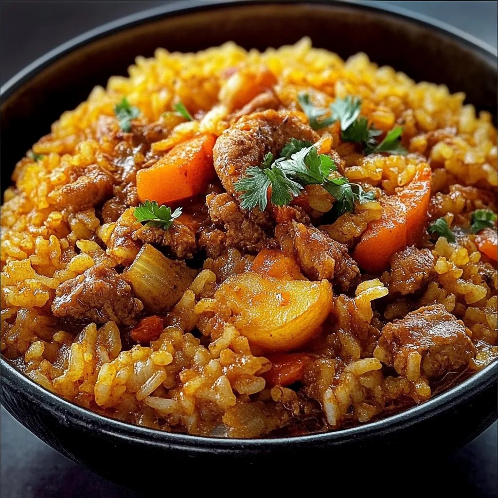 Curryreis mit Hackfleisch