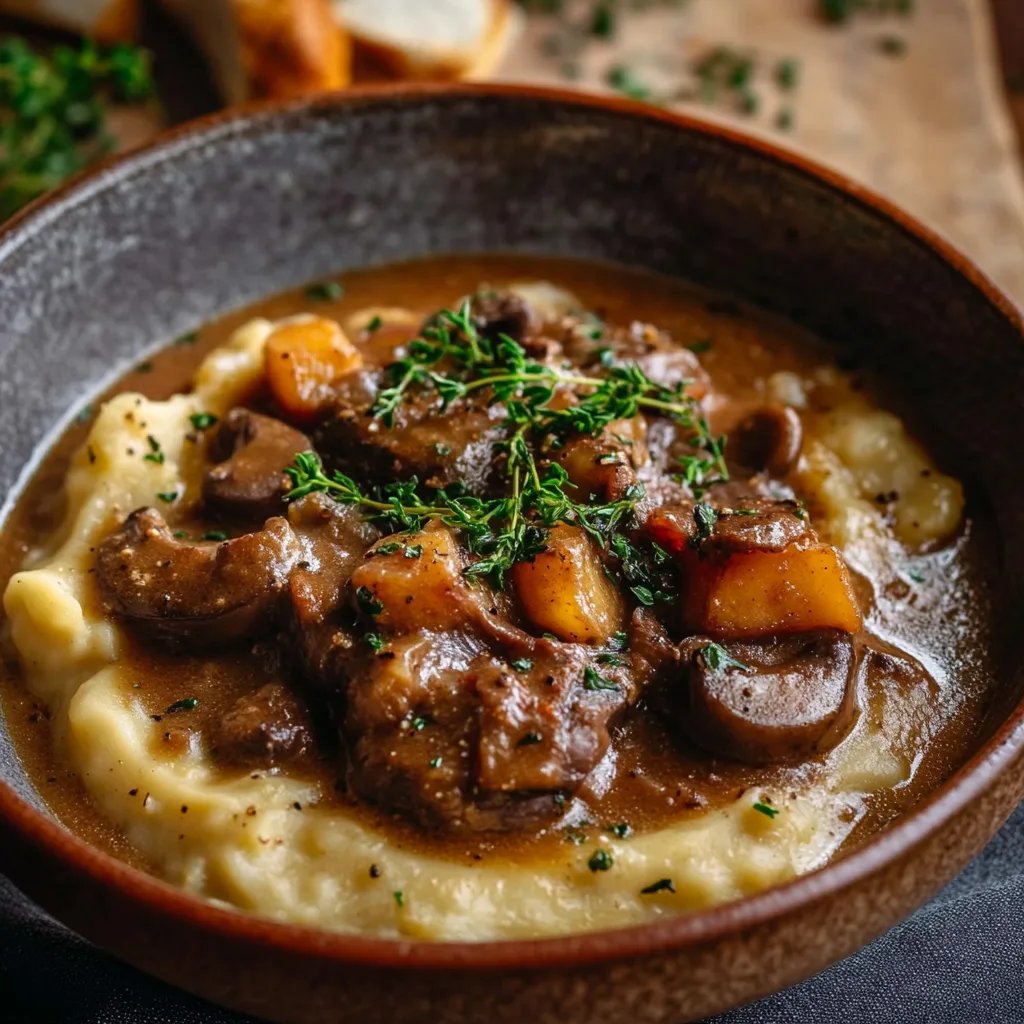 Pilzgulasch mit Kartoffelpüree