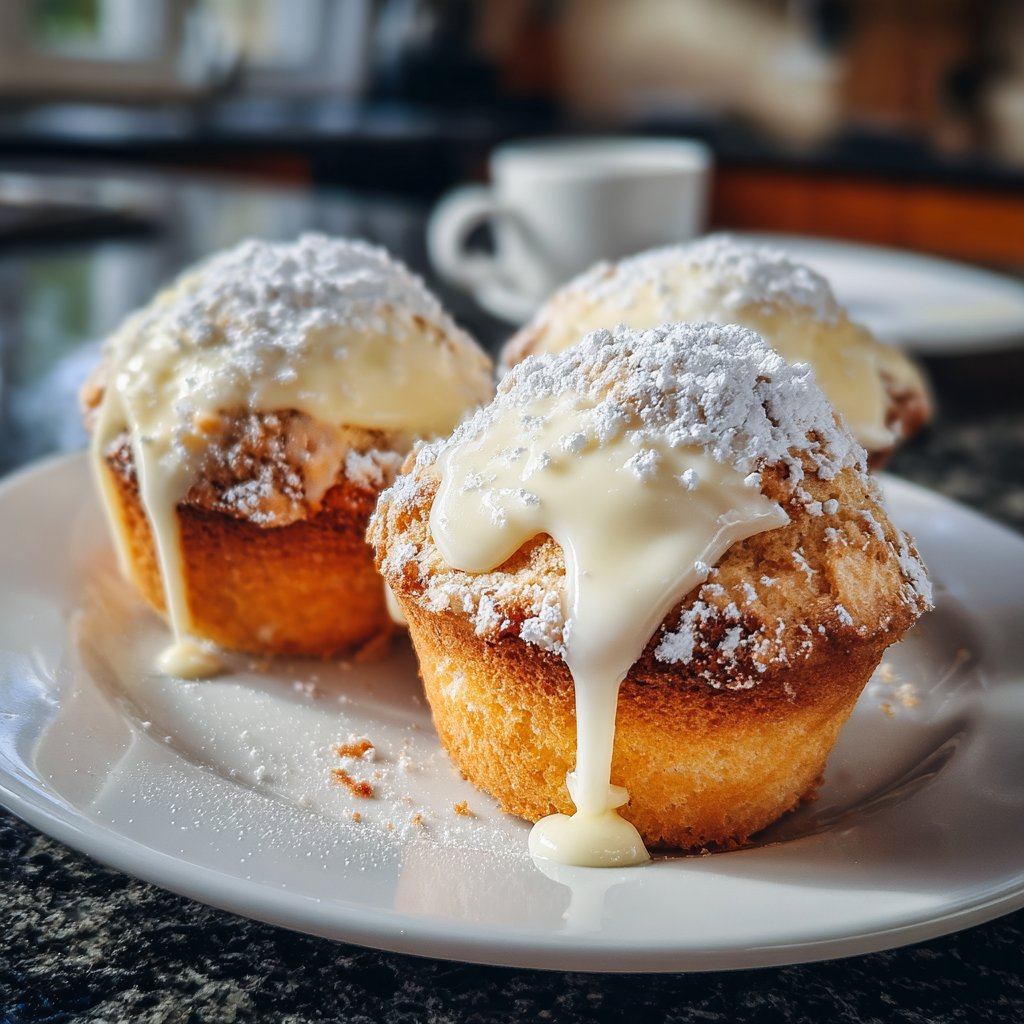 Muffins mit Vanillecreme