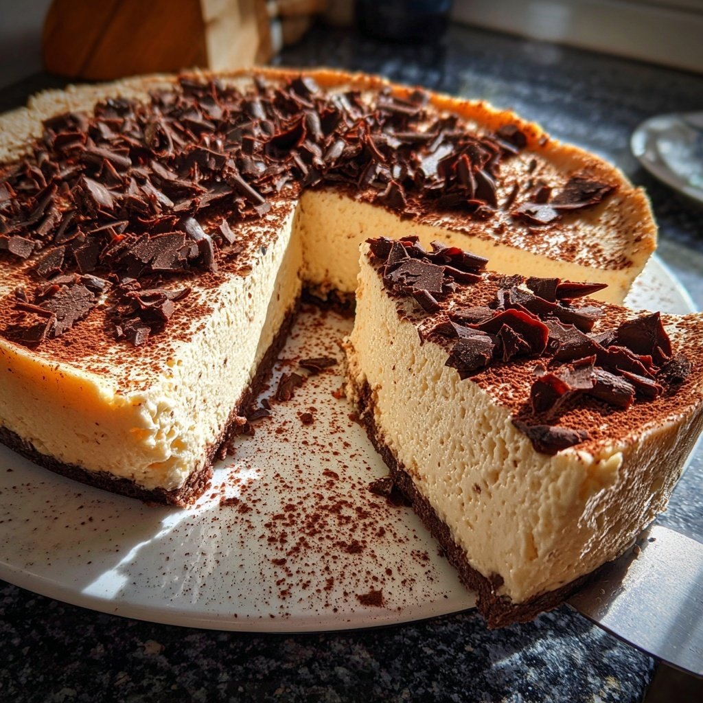 Käsekuchen mit Schokoladenboden