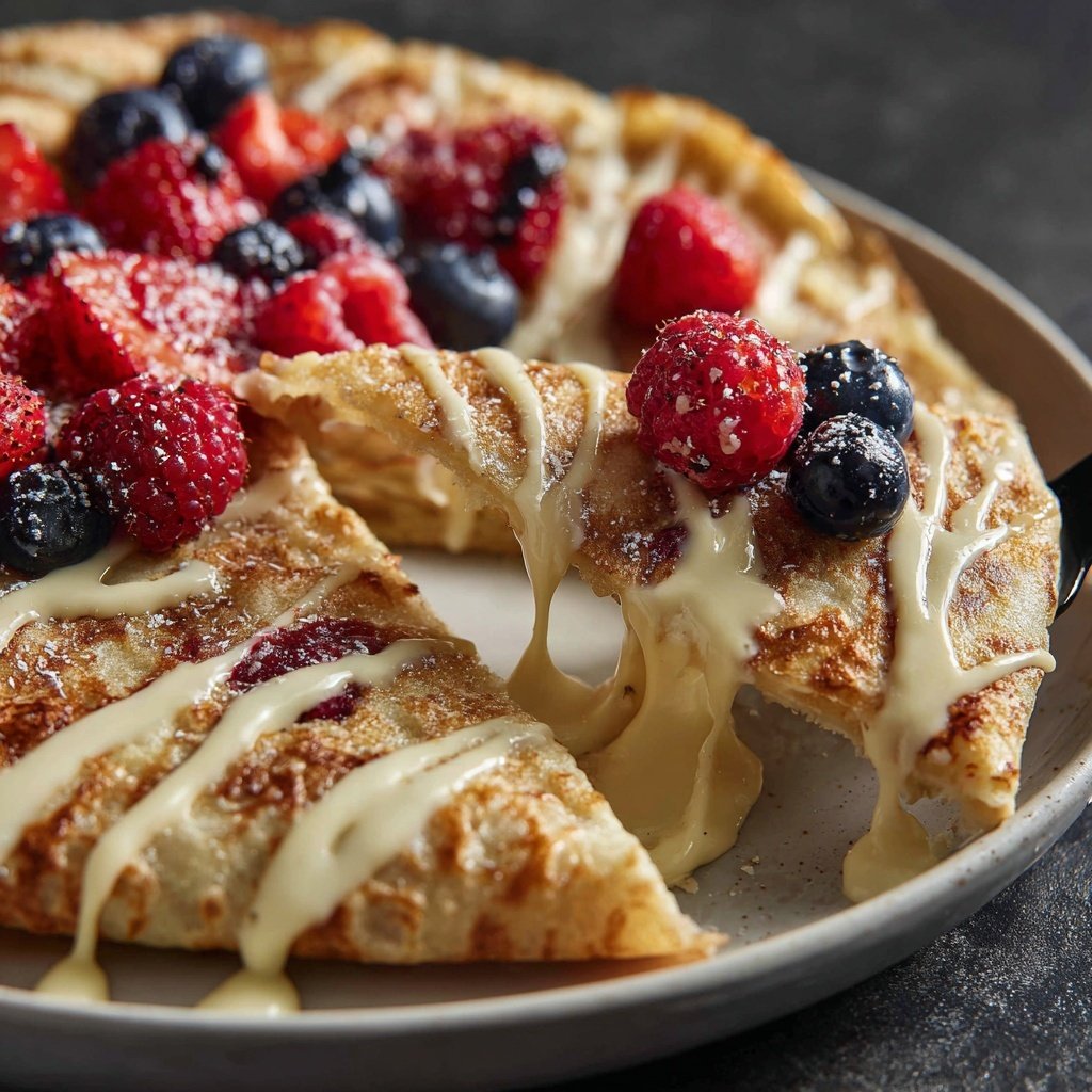 Pfannkuchen mit Vanillesauce