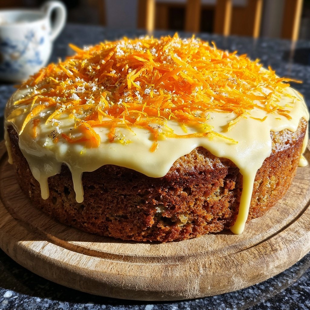 Karottenkuchen Mit Zitronen Zuckerguss