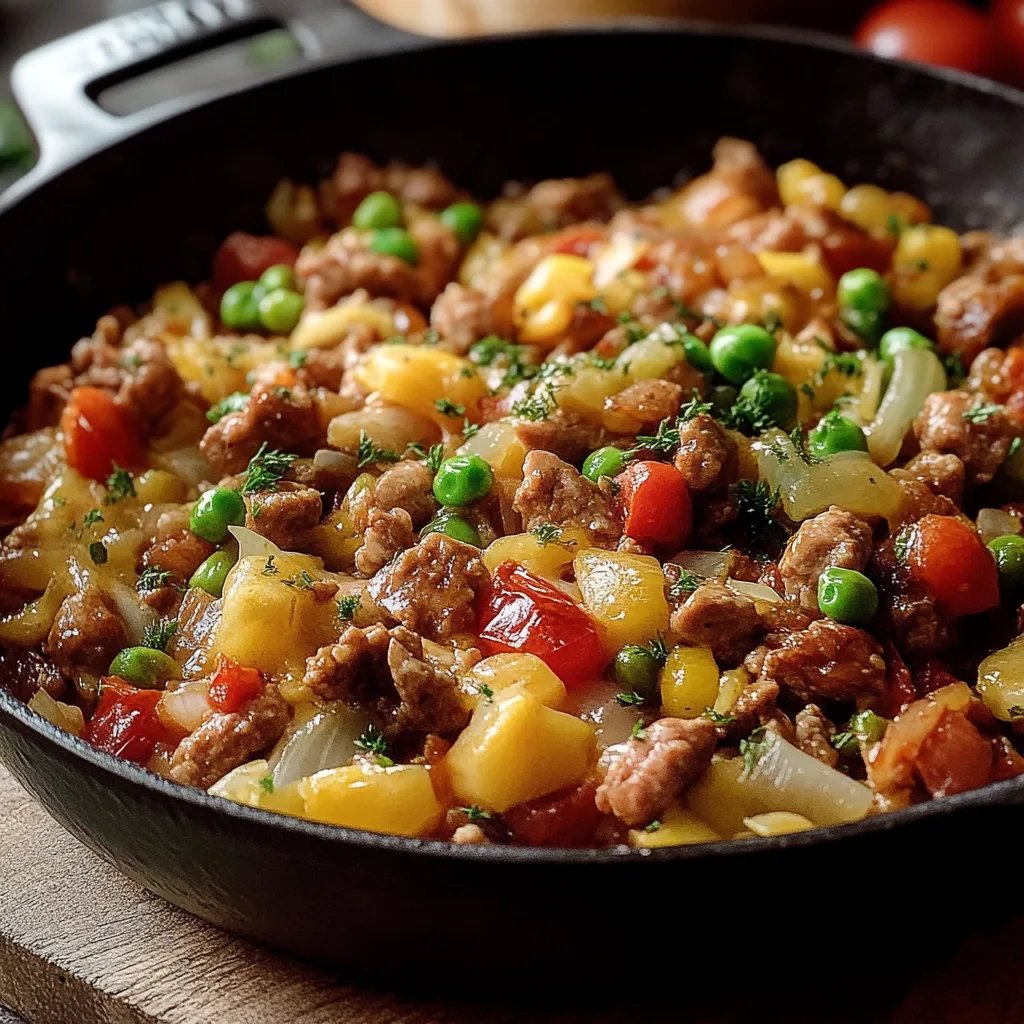 Reis-Hackfleisch-Pfanne