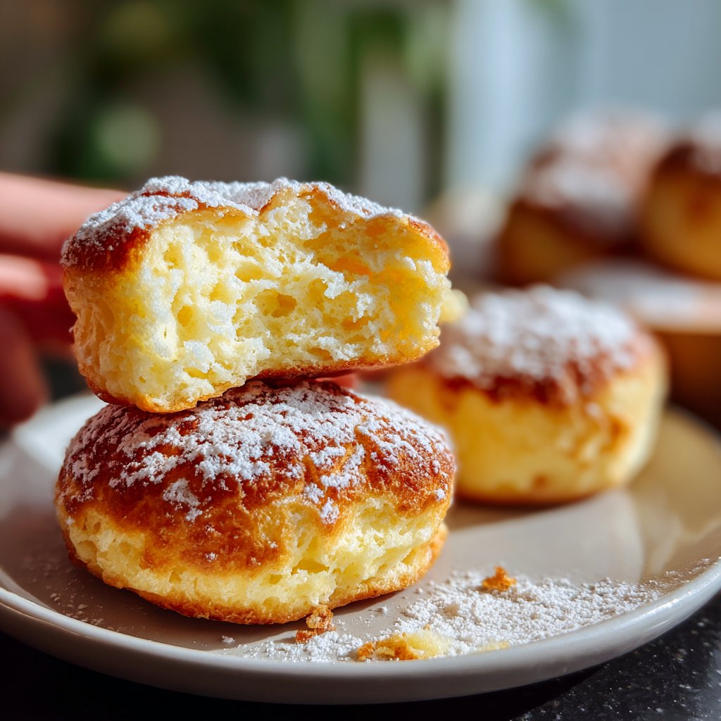 Quarkbällchen mit Joghurtteig