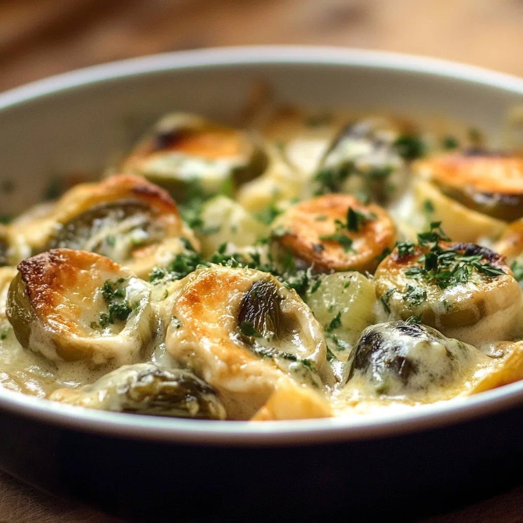 Rosenkohl-Kartoffel-Gratin