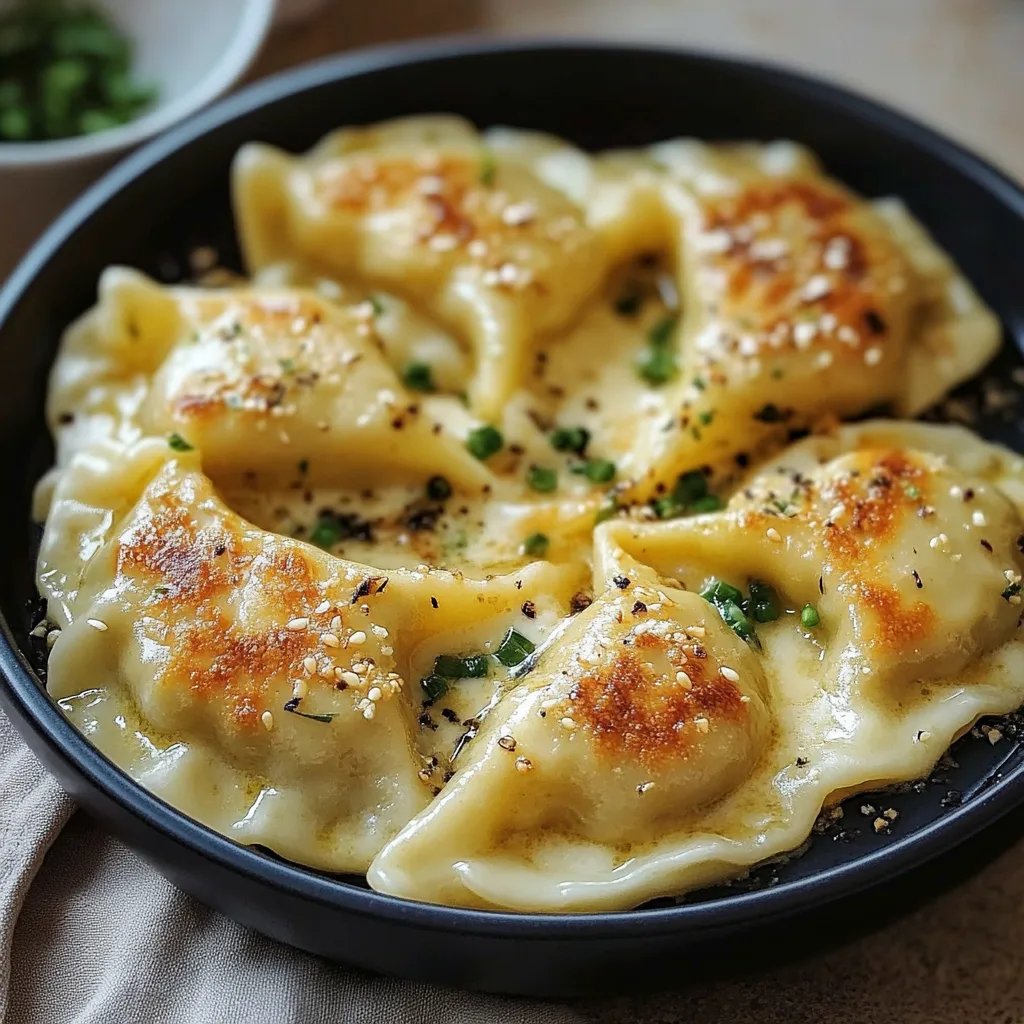 Maultaschen in Käse-Sahne-Soße
