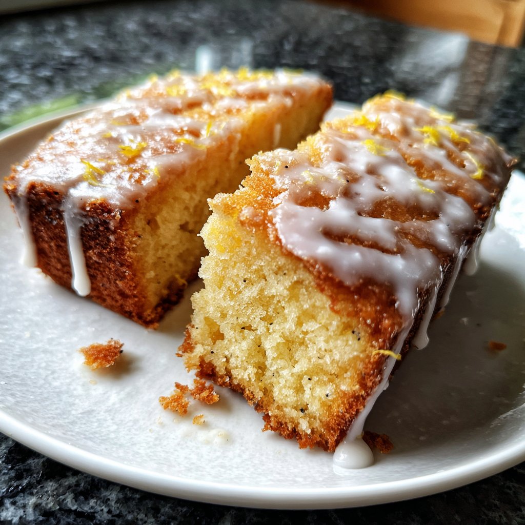 Zitronenkuchen mit Mohn
