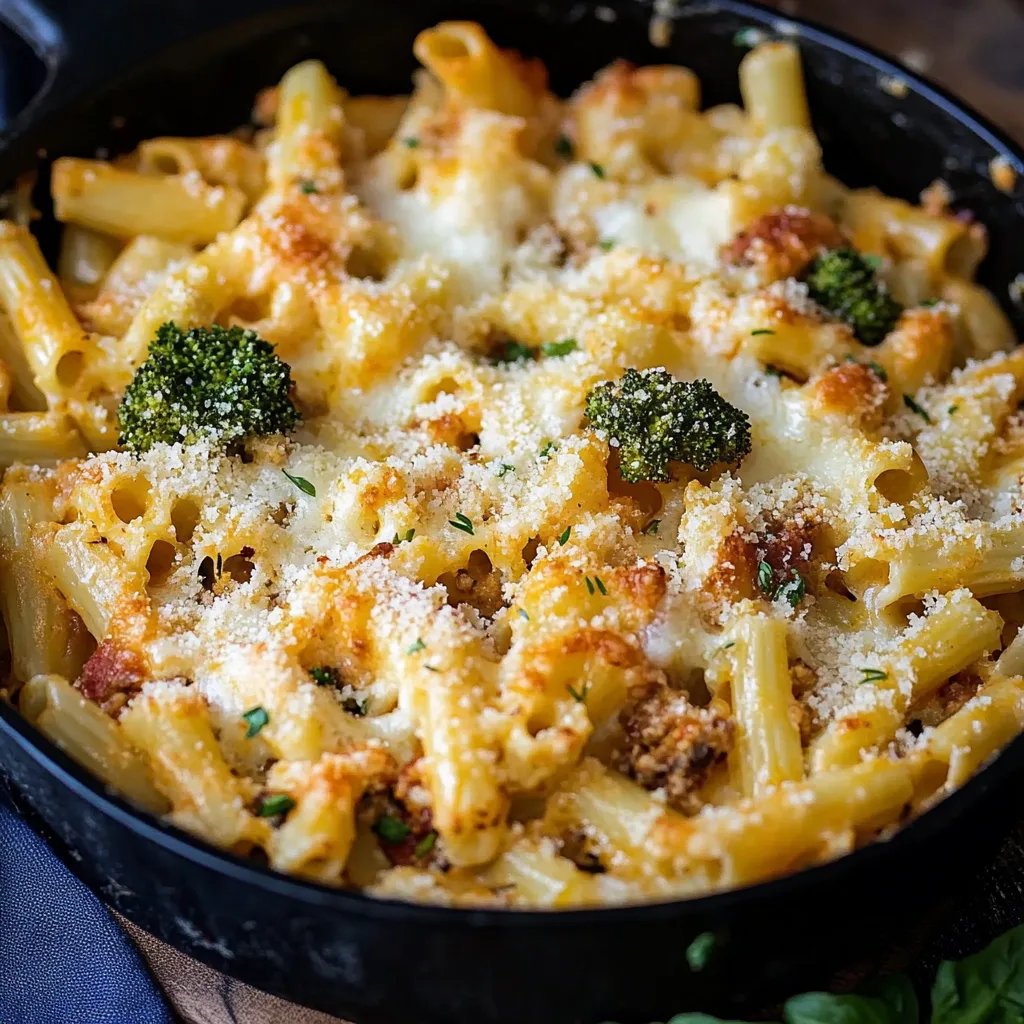 Köstlicher Nudelauflauf mit Brokkoli
