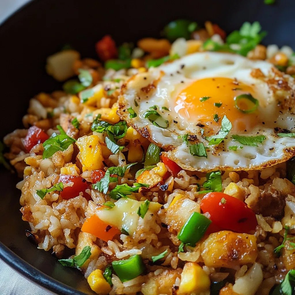 Gebratener Reis mit Ei und Gemüse