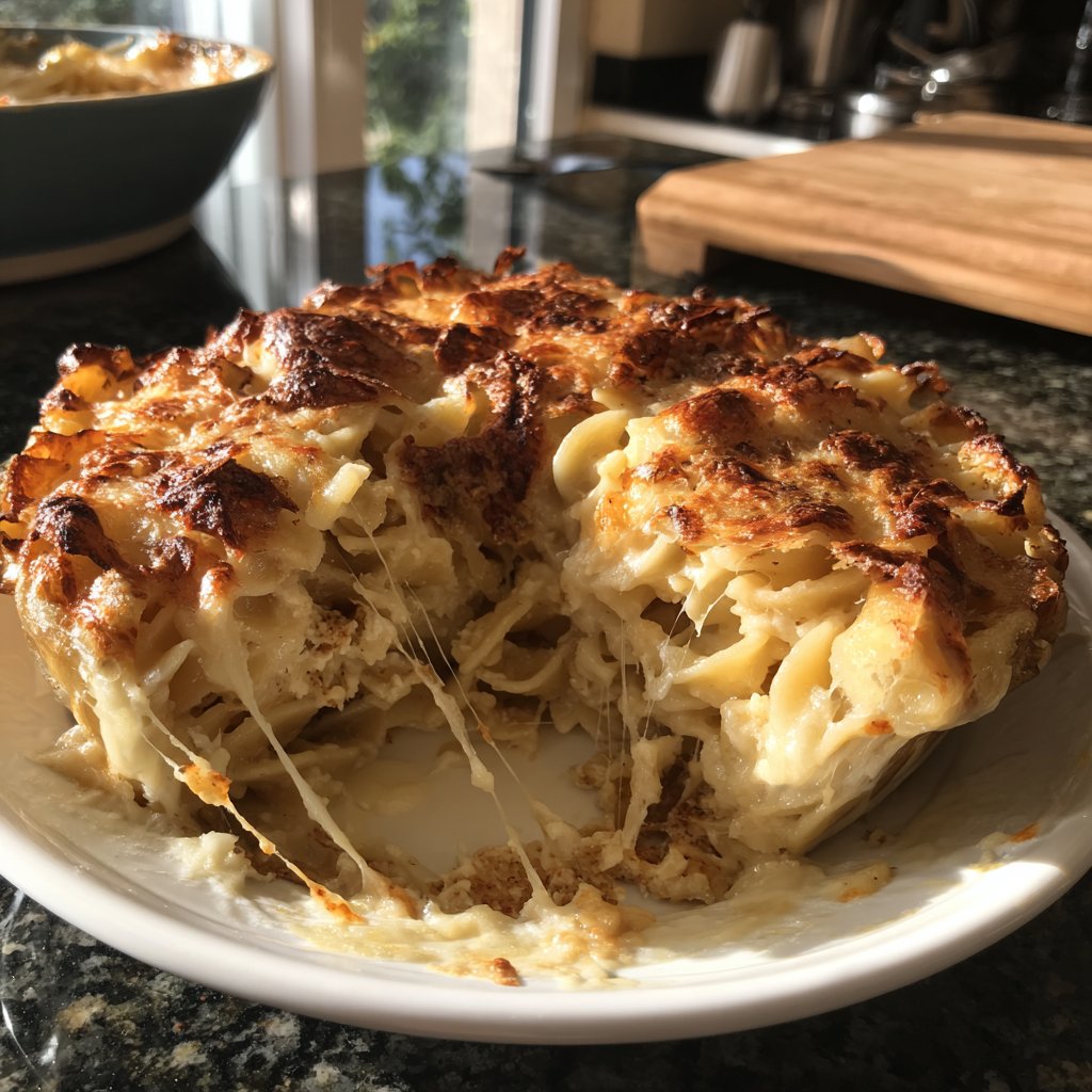 Nudelauflauf mit Sahnesauce