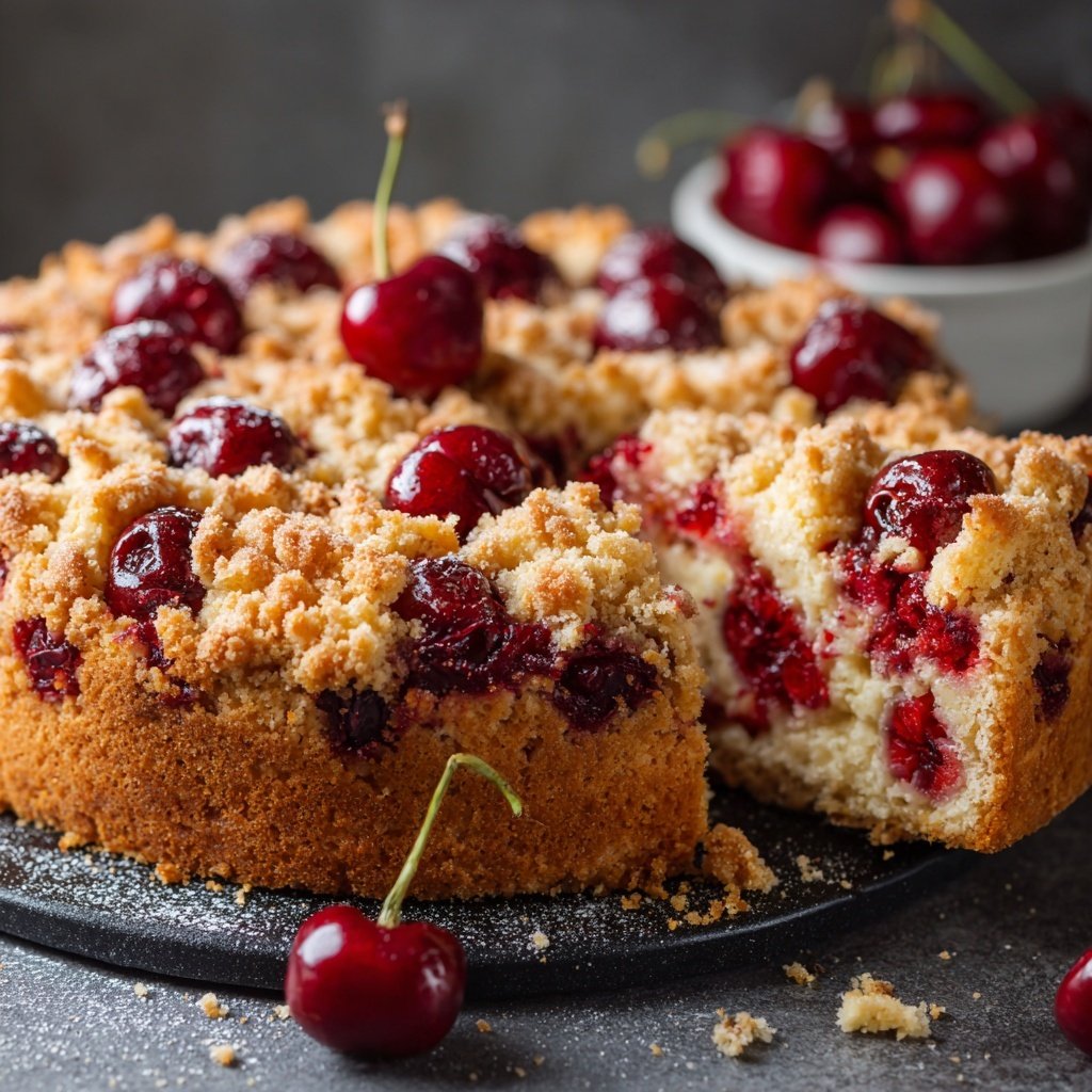 Streuselkuchen Mit Kirschen