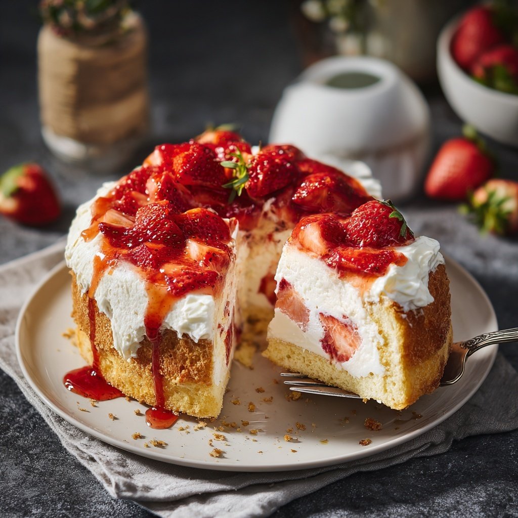 Erdbeerkuchen Mit Quark Creme